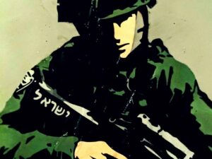 Murales di un soldato di Israele