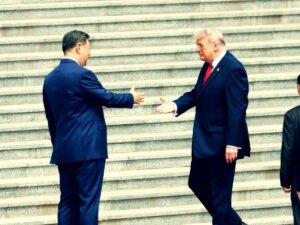 Xi Jinping e Donald Trump a Pechino