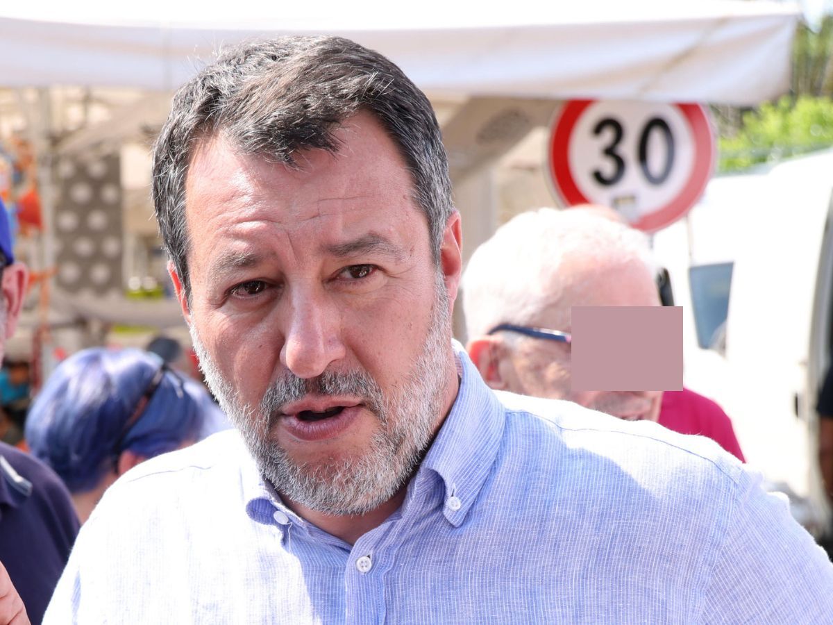 Matteo Salvini a un evento pubblico