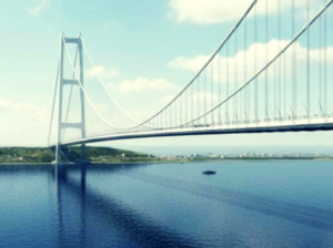Ponte sullo Stretto di Messina, un rendering