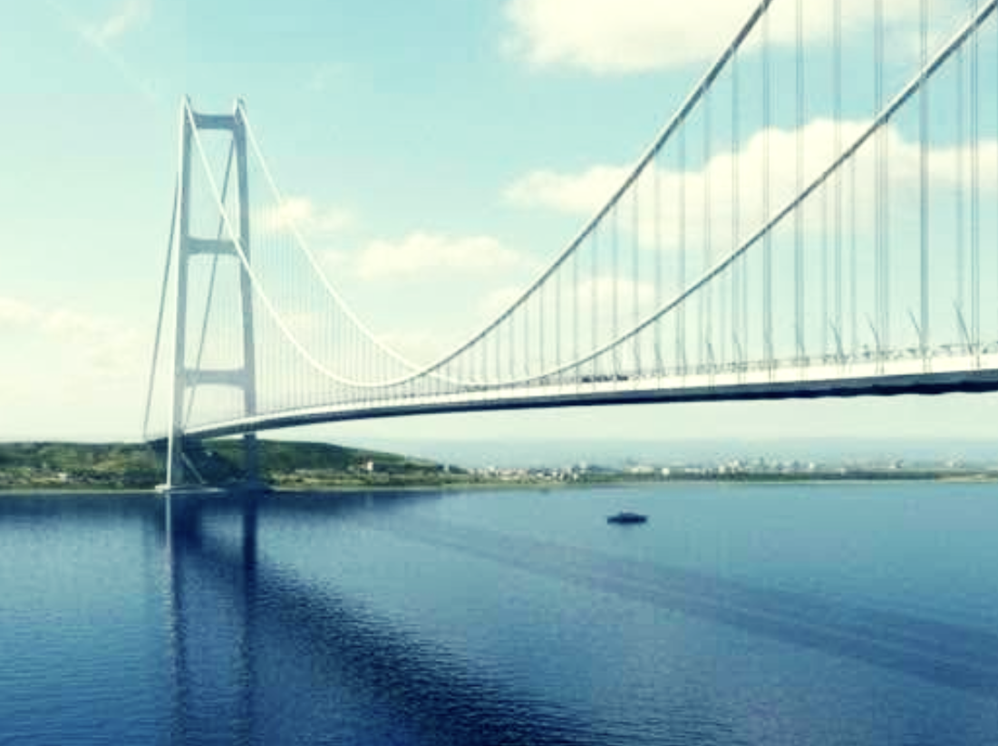 Ponte sullo Stretto di Messina, un rendering