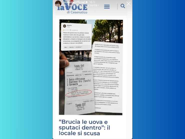 Recensione caso Scontrino Riccione
